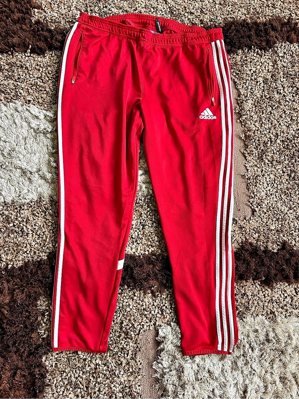 a
Adidas Climacool Sport Pants Men Red & White 2XL